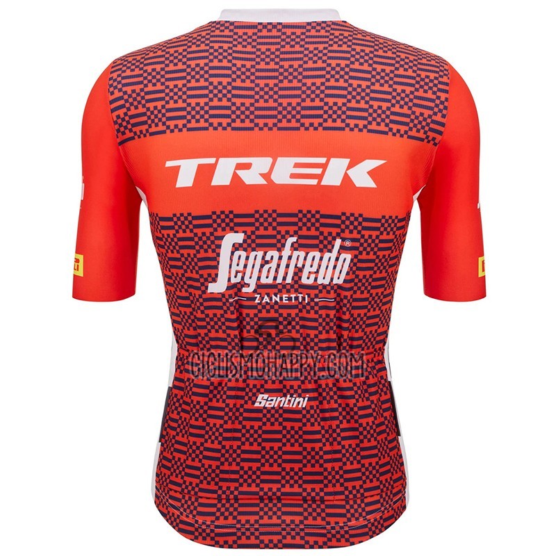 Trek Segafredo Cycling Jersey Bib Short 2023 Men Short Sleeve White